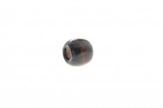 Χάντρες ξύλινες μικρές σκούρο καφέ 10x10 mm