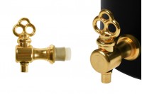 Gold half-turn metal dispenser tap