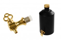 Gold half-turn metal dispenser tap