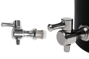 Metallhahn in silber (Einzelrichtung)-1