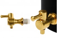 One-way gold metal dispenser tap