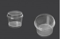 Gobelet en plastique de 200 ml transparent en forme ronde - 50 pcs