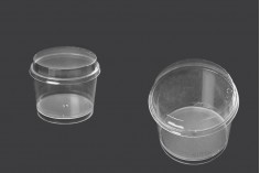 Pahar de plastic transparent de 200 ml în formă rotundă - 50 buc