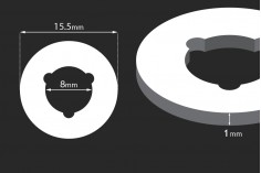 1 mm thick sealing ring gasket for perfume spray pumps with PP18 finish - available in a package with 50 pcs