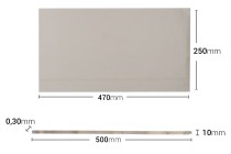 Pëlhurë rezervë 470x250 mm dhe tel 500x10 mm për makinë izoluese termike-imazh_dimensione