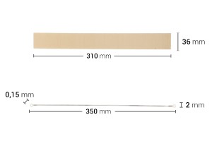 Ersatztuch 310x36 mm und Draht 350x2 mm für Handwärmeversiegelung-2
