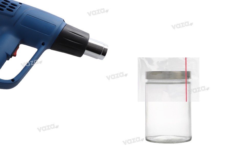 Heat-shrink cap 147 mm wide - at current meter (Φ 93)