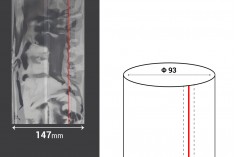 Heat-shrink cap 147 mm wide - at current meter (Φ 93)