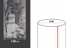 Capsula termorestringente larghezza 138 mm con intaglio - in corrente metro (Φ 86)