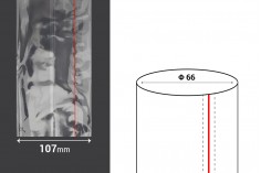 Capsule thermorétractable largeur 107 mm avec encoche - en mètre courant (F 66)