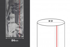 Capsule thermorétractable largeur 84 mm avec encoche - en mètre courant (F 51)