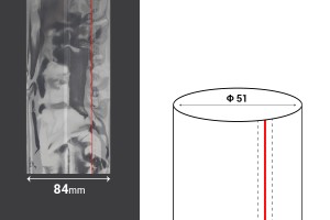 Schrumpfkapsel 84 mm breit mit Kerbe - in Strommeter (Φ 51)-εικόνα_διαστάσεις