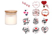 Self-adhesive labels pre-printed with Valentine's design 35x35 mm (requires the purchase of candle)