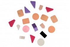 Σφουγγαράκια για μακιγιάζ σε διάφορα σχήματα και χρώματα - πακέτο 20 τμχ