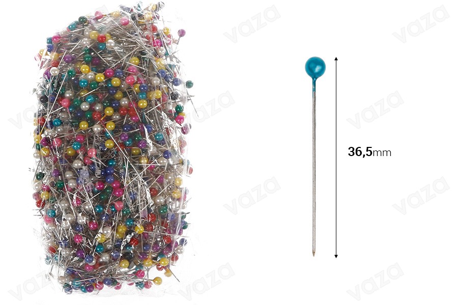 Metallic pin 36,5  mm mix color - 1000 pcs-εικόνα_διαστάσεις