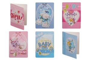 Carte félicitations naissance - 120 pcs (différents modèles)-2