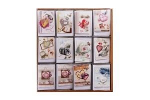 Cartes de vœux avec motif de cœur - 120 pcs (différents motifs)-4