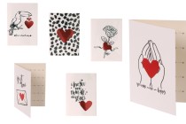 Liebesgrußkarten aus Papier in verschiedenen Designs - 120 Stück
