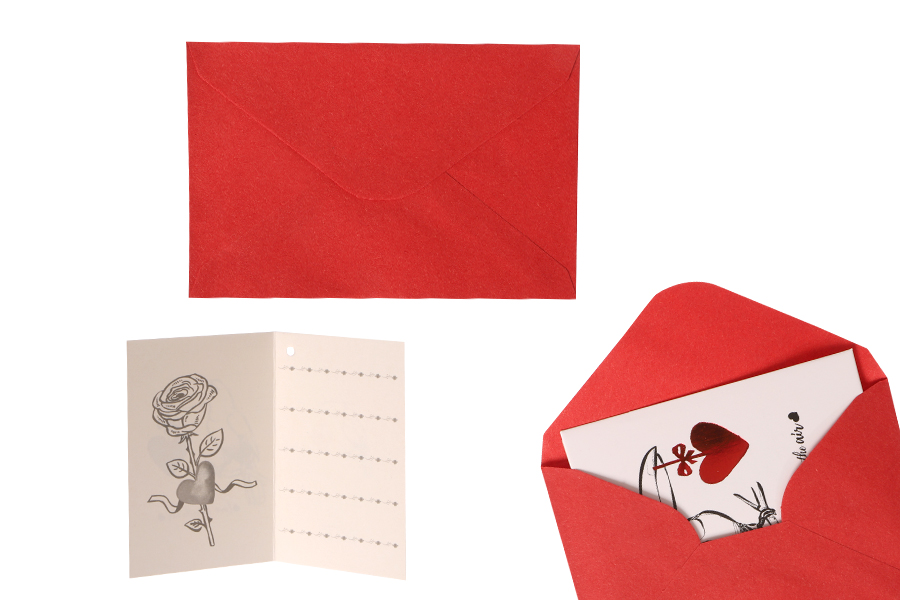 Liebesgrußkarten aus Papier in verschiedenen Designs - 120 Stück