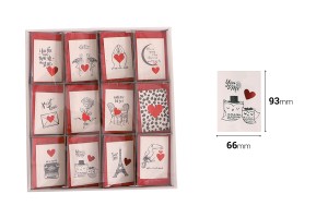 Liebesgrußkarten aus Papier in verschiedenen Designs - 120 Stück-6