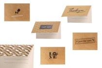 Cartes de vœux en papier aux motifs variés - 120 pcs Cartes de vœux en papier aux motifs variés - 120 pcs