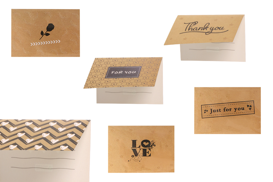 Cartes de vœux en papier aux motifs variés - 120 pcs Cartes de vœux en papier aux motifs variés - 120 pcs