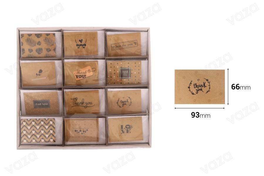 Cartes de vœux en papier aux motifs variés - 120 pcs-εικόνα_σύνθεση