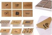 Greeting paper cards in various designs - 120 pcs