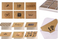 Paper greeting cards in many designs - available in a package with 120 pcs