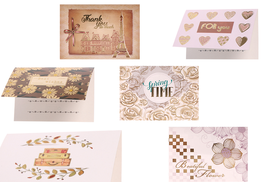 Cartes de vœux en papier - 120 pcs (différents motifs) Cartes de vœux en papier - 120 pcs (différents motifs)