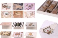 Greeting paper cards - 120 pcs (different designs)