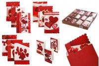 Greeting love cards in many designs - available in a package with 120 pcs