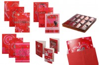 Valentine's Day greeting cards - 120 pcs (various designs)