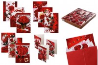 Cartes de vœux avec roses - 120 pcs (différents modèles)