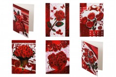 Ευχετήριες κάρτες με σχέδιο τριαντάφυλλα - 120 τμχ (διαφορετικά σχέδια)