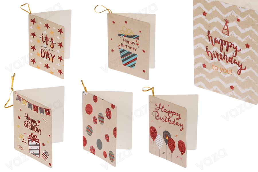Cartes d'anniversaire en papier - 120 pcs (différents modèles)-εικόνα_διαστάσεις