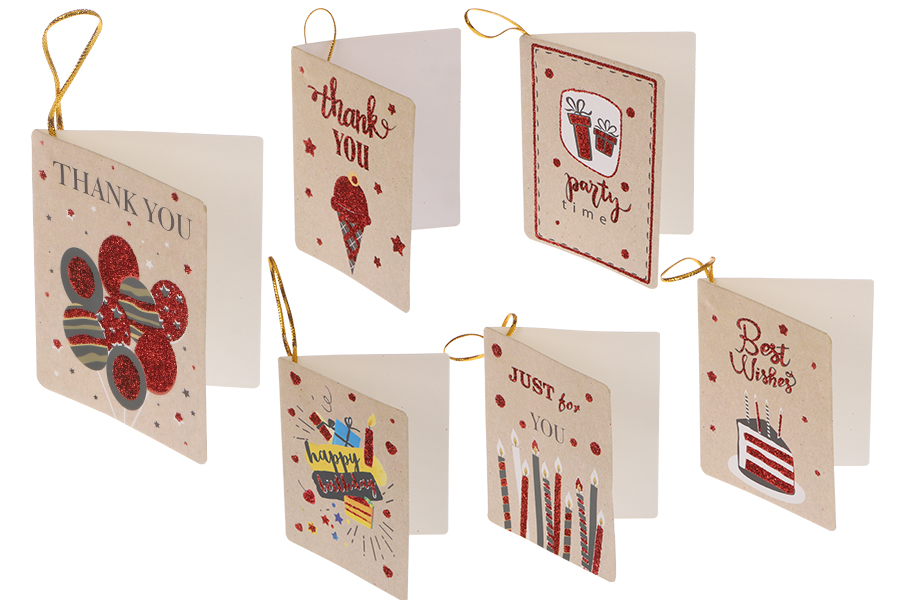 Cartes d'anniversaire en papier - 120 pcs (différents modèles)