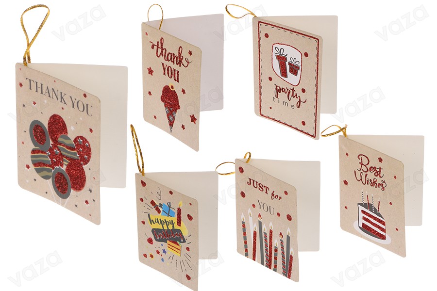 Cartes d'anniversaire en papier - 120 pcs (différents modèles)-