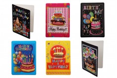 Birthday cards in many designs - available in a package with 120 pcs
