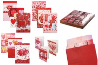 Glitter Love Greeting Cards - 120 pcs (different designs)