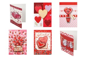 Cartes amour love avec paillettes - 120 pcs (différents motifs)-2