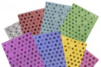 Metallic polka dots cellophane wrapping sheets in size 50x70cm in many colors - available in a package with 20 pcs