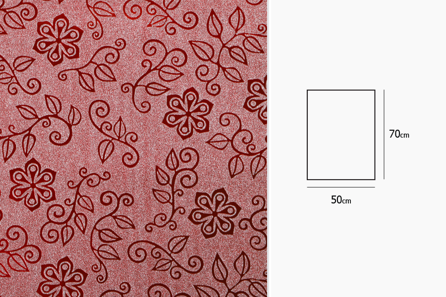 Cellophane métallique de 50 x 70 cm avec motif de fleurs - 20 pcs Cellophane métallique de 50 x 70 cm avec motif de fleurs - 20 pcs