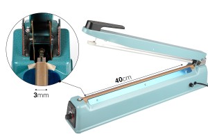Tabletop hand held heat sealer with safety system and - 40 cm seal length and 3 mm seal width-2