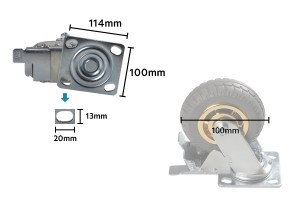 Roue de brouette rotative avec frein (4 inches)-εικόνα_διαστάσεις