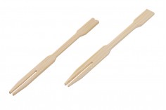 Petites fourchettes en bambou 85 mm - paquet de 100 pièces
