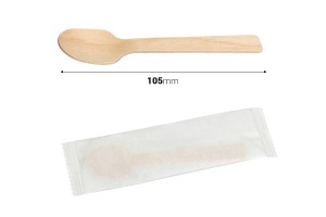 105 mm Holzlöffel in Einzelpapierverpackung - 100 Stk-2