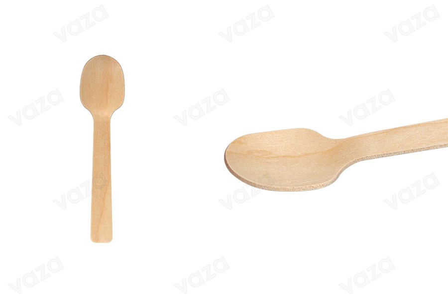 Cuillères en bois 105 mm en emballage papier individuel - 100 pcs-εικόνα_προϊοντική