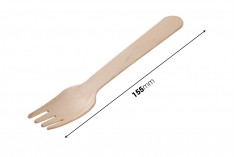 160 mm wooden forks - 100 pcs