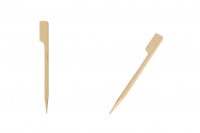 Sticks - bamboo straws 100 mm with handle for catering and delicacies - 100 pcs